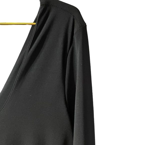 AYM Paxton Dress with Long Sleeves Black Bodycon Midi Dress Size 2XL NEW - Picture 3 of 11